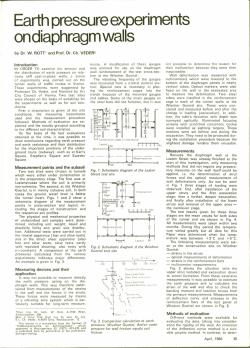 Earth Pressure experiments on diaphragm walls