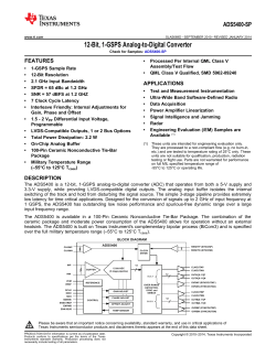 12-Bit, 1-GSPS Analog-to-Digital Converter