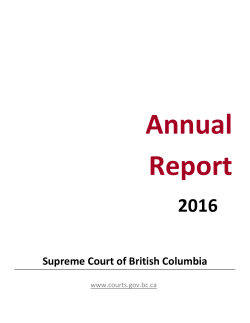 2016 - The Courts of British Columbia