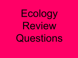 Ecology Quiz Review