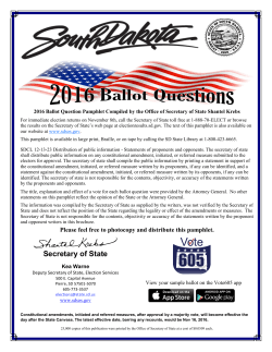 2016 Ballot Question Pamphlet