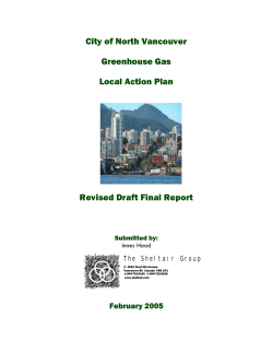 City of North Vancouver Greenhouse Gas Local Action Plan