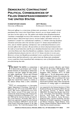 political consequences of felon disenfranchisement in the united states