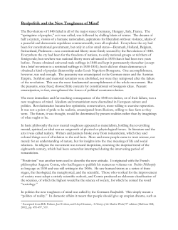 Realpolitik and the New Toughness of Mind1