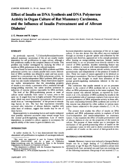 Effect of Insulin on DNA Synthesis and DNA