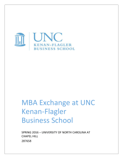 MBA Exchange at UNC Kenan-Flagler Business School