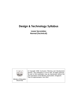 (Lower Secondary - Normal (Technical)) Syllabus