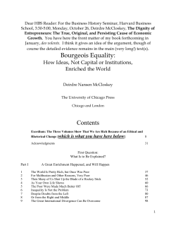 Bourgeois Equality - Harvard Business School