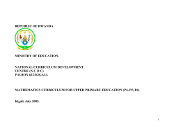 Mathematics - Rwanda Education Board