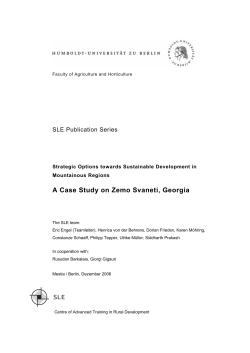 A Case Study on Zemo Svaneti, Georgia - EDOC HU