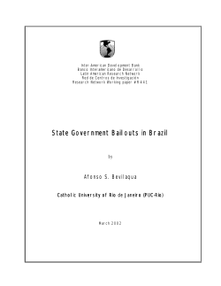 State Government Bailouts in Brazil