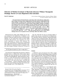 Outcome of Medical Treatment of Bacterial Abscesses Without