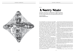 A Sorry State - National Magazine Awards