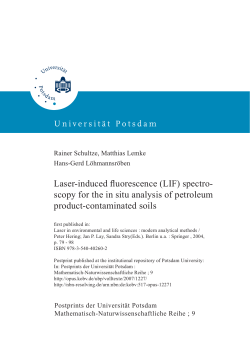 Laser-induced fluorescence (LIF) spectro- scopy for the