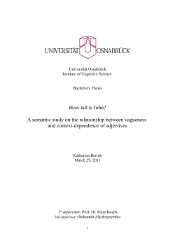 How tall is John? - Cognitive Science