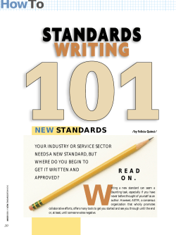 Standards Writing 101
