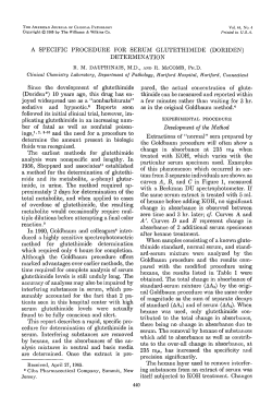 A SPECIFIC PROCEDURE FOR SERUM GLUTETHIMIDE