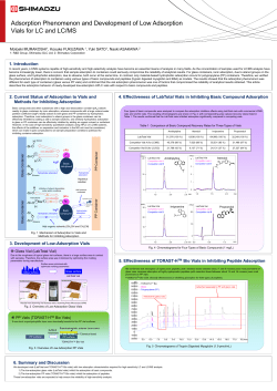 Adsorption Phenomenon and Development of Low