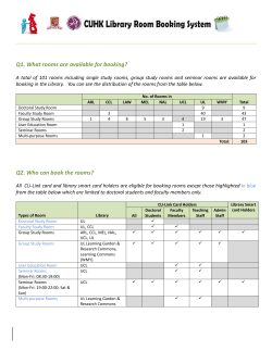 Q1. What rooms are available for booking? Q2. Who can book the