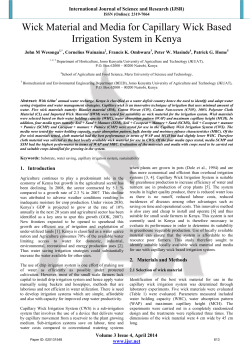 Wick Material and Media for Capillary Wick Based Irrigation System