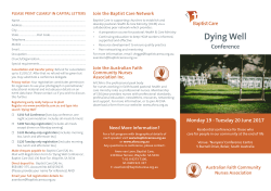 Dying Well - Baptist Care (SA)