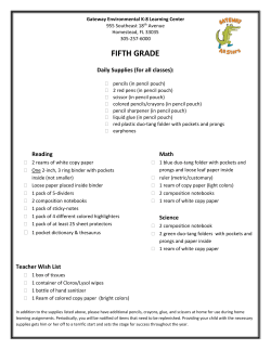 5th Grade - Gateway Environmental K-8