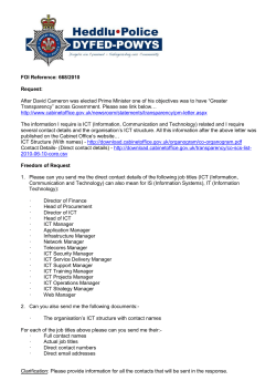 Information, Communication and Technology - Dyfed