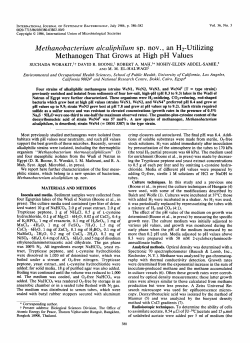 Methanobacterium alcaliphilum sp. nov. an H2
