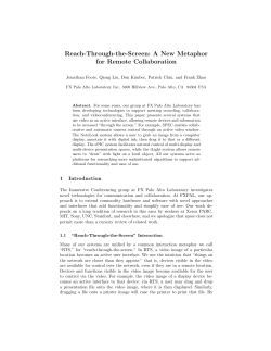 Reach-Through-the-Screen: A New Metaphor for Remote