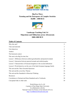 Big Era Three Farming and the Emergence of Complex Societies
