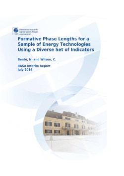 Formative Phase Lengths for a Sample of Energy Technologies