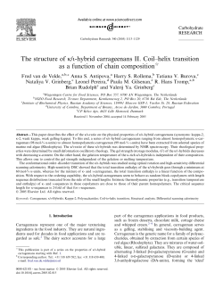 The structure of j/i-hybrid carrageenans II. Coil&ndash;helix transition as a