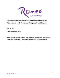 Romeo User Manual for Non