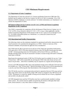 CES Minimum Requirements