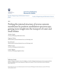 Probing the internal structure of reverse osmosis