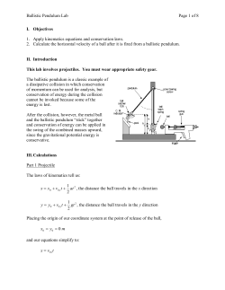 Ballistic Pendulum Lab