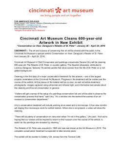 Cincinnati Art Museum Cleans 600-year