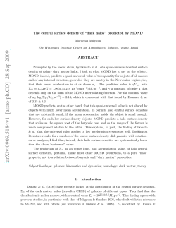 The central surface density of &ldquo;dark halos&rdquo; predicted by MOND