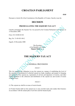 the sojourn tax act