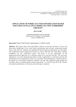 application of whirl flutter optimization-based solution to full