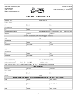 customer credit application