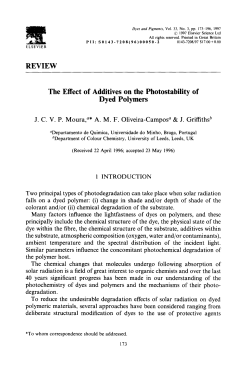 REVIEW The Effect of Additives on the Photostability of Dyed Polymers