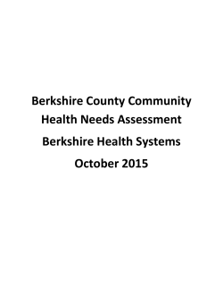 Berkshire County Community Health Needs Assessment Berkshire