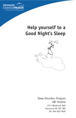 Help Yourself To a Good Night`s Sleep