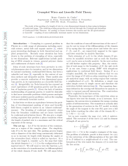 Crumpling Wires and Liouville Field Theory