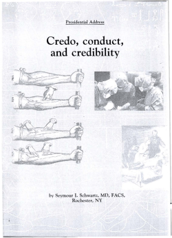Credo, conduct, and credibility