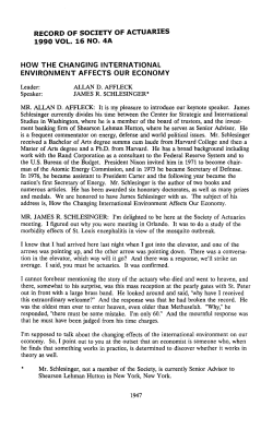 How the Changing International Environment Affects our Economy