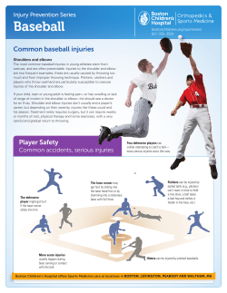 Baseball - Boston Children`s Hospital