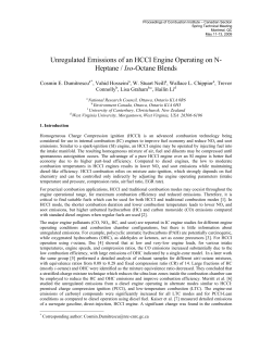 Unregulated Emissions of an HCCI Engine Operating on N