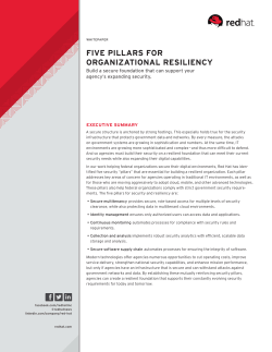 five pillars for organizational resiliency